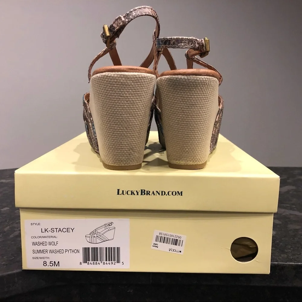 🎈Host Pick🎈Lucky Brand Snakeskin-like Wedge